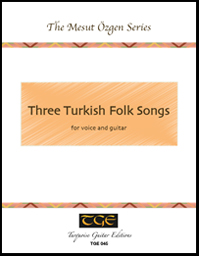 Three Turkish Folk Songs for voice and guitar front cover photo
