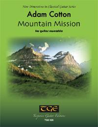 Mountain Mission for guitar ensemble front cover photo